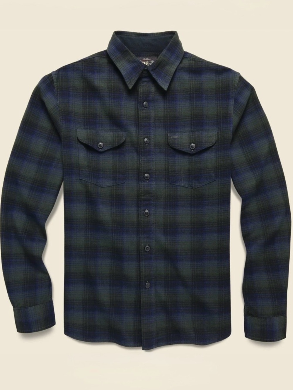 Ralph Lauren Double RL Men’s Plaid Cotton Canvas Button Down Workshirt sz Small